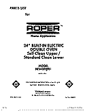 COVER Diagram and Parts List for BES450WB1  Roper Range