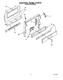 CONTROL PANEL Diagram and Parts List for SF310PEYQ0  Whirlpool Range