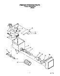 FREEZER INTERIOR Diagram and Parts List for 4ED22DWXTN01  Whirlpool Refrigerator