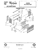 CABINET PARTS Diagram and Parts List for ACP502XM1  Whirlpool Air Conditioner