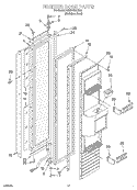 FREEZER DOOR Diagram and Parts List for KSSP42QJS00  KitchenAid Refrigerator