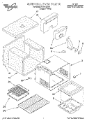 INTERNAL OVEN Diagram and Parts List for SF370PEWQ1  Whirlpool Range