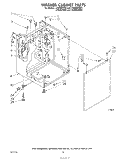 WASHER CABINET Diagram and Parts List for LT5000XSW1  Whirlpool Washer Dryer Combo