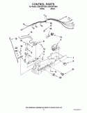 CONTROL PARTS Diagram and Parts List for ED5KVEXVQ04  Whirlpool Refrigerator