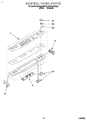 CONTROL PANEL Diagram and Parts List for KESC307BWH3  KitchenAid Range