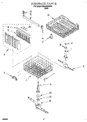 DISHRACK, LIT/OPTIONAL Diagram and Parts List for DU915QWDB0  Whirlpool Dishwasher