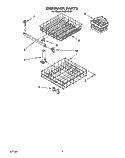 DISHRACK Diagram and Parts List for DU8016XX2  Whirlpool Dishwasher