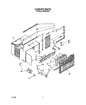 CABINET Diagram and Parts List for ACM102XX2  Whirlpool Air Conditioner