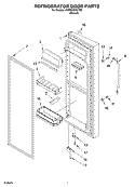 Part Location Diagram of 2188635T Whirlpool Door Handle - Biscuit