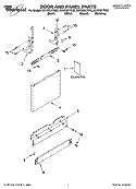 DOOR AND PANEL PARTS Diagram and Parts List for DU1055XTST0  Whirlpool Dishwasher