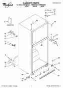 CABINET PARTS Diagram and Parts List for ET8FTEXVQ01  Whirlpool Refrigerator