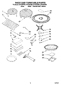 RACK AND TURNTABLE PARTS Diagram and Parts List for GH7208XRS0  Whirlpool Microwave