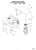 OVEN CAVITY PARTS Diagram and Parts List for GM8155XJB2  Whirlpool Microwave