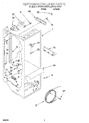 REFRIGERATOR LINER Diagram and Parts List for 4KSRS27QFW01  KitchenAid Refrigerator