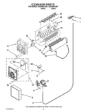 ICEMAKER PARTS Diagram and Parts List for ED5VHEXVB07  Whirlpool Refrigerator