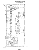 GEARCASE Diagram and Parts List for LA5580XTN0  Whirlpool Washer