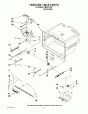 FREEZER LINER PARTS Diagram and Parts List for GI6FARXXF00  Whirlpool Refrigerator