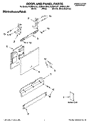 DOOR AND PANEL PARTS Diagram and Parts List for KUDI01ILBS1  KitchenAid Dishwasher