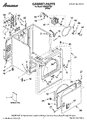 CABINET PARTS Diagram and Parts List for NED5800TQ0  Amana Dryer