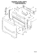 CONTROL PANEL Diagram and Parts List for SF369LEKQ0  Whirlpool Range