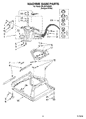 MACHINE BASE PARTS Diagram and Parts List for 3XLSQ7533JQ1  Whirlpool Washer