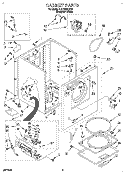 CABINET Diagram and Parts List for LGT5624DQ0  Whirlpool Dryer