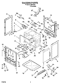 CHASSIS PARTS Diagram and Parts List for IMP85802  Inglis Range