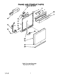 FRAME AND CONSOLE Diagram and Parts List for DU9750XY0  Whirlpool Dishwasher