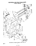 CONTROLS AND REAR PANEL Diagram and Parts List for LA3300XPW3  Whirlpool Washer