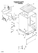 CABINET Diagram and Parts List for DP840SWKX0  Whirlpool Dishwasher