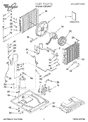 UNIT, LITERATURE Diagram and Parts List for ACM184XJ1  Whirlpool Air Conditioner