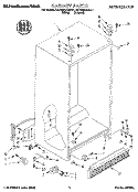 CABINET Diagram and Parts List for KSRS25QAAL11  KitchenAid Refrigerator