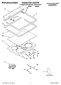COOKTOP, LITERATURE Diagram and Parts List for KERC500HBT3  KitchenAid Range