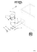 UNIT PARTS Diagram and Parts List for 7SCF0710KQ00  Whirlpool Freezer