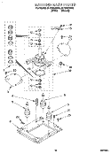 MACHINE BASE Diagram and Parts List for 3LTE5243BW0  Whirlpool Washer Dryer Combo