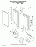 REFRIGERATOR DOOR PARTS Diagram and Parts List for KBFS20EVBL6  KitchenAid Refrigerator