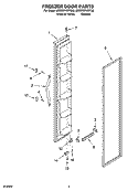 FREEZER DOOR PARTS Diagram and Parts List for 8ED2GTKXRT00  Whirlpool Refrigerator