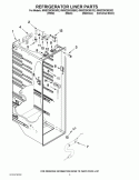 REFRIGERATOR LINER PARTS Diagram and Parts List for 6WSC20C6XB02  Whirlpool Refrigerator