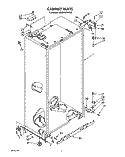 CABINET Diagram and Parts List for KSSS48DWX00  KitchenAid Refrigerator