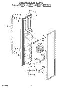 FREEZER DOOR PARTS Diagram and Parts List for GC3SHEXNT16  Whirlpool Refrigerator