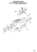CONTROL PARTS Diagram and Parts List for GD25FFCHT00  Whirlpool Refrigerator