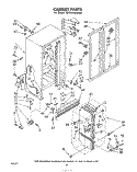 CABINET Diagram and Parts List for ED19HKXRNR0  Whirlpool Refrigerator