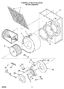 VENTILATION Diagram and Parts List for RC8920XAH0  Whirlpool Cooktop