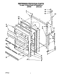 REFRIGERATOR DOOR, LIT/OPTIONAL Diagram and Parts List for RT20AKXAW01  Roper Refrigerator