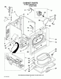CABINET PARTS Diagram and Parts List for 7MWGD9014YQ1  Whirlpool Dryer