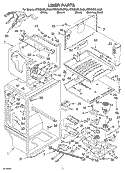 LINER Diagram and Parts List for KTRC22ELBT00  KitchenAid Refrigerator