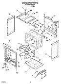 CHASSIS PARTS Diagram and Parts List for IME31302  Inglis Range