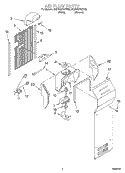 AIR FLOW Diagram and Parts List for 4KSRS27QFW02  KitchenAid Refrigerator