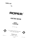 SECTION Diagram and Parts List for EL5030VW0  Roper Dryer