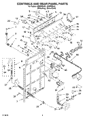 CONTROLS AND REAR PANEL PARTS Diagram and Parts List for LSQ9659LW1  Whirlpool Washer